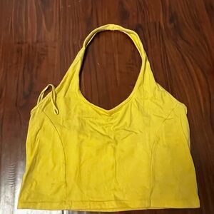Urban Outfitters Yellow Halter Top Size Large